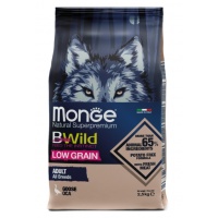 Monge Dog BWild LOW GRAIN низкозерновой корм из мяса гуся для взрослых собак всех пород