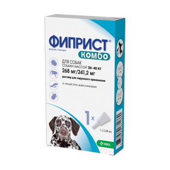 Фиприст Комбо (КРКА) для собак (20-40 кг), 1пип/уп.