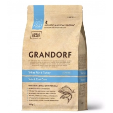 GRANDORF сухой корм для кошек, индейка и белая рыба